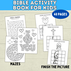 Bible Games | Bible Activity Sheets | Bible Placemat Activity Sheets | Bible Activity Pages for Kids | Homeschool | Vacation Bible School