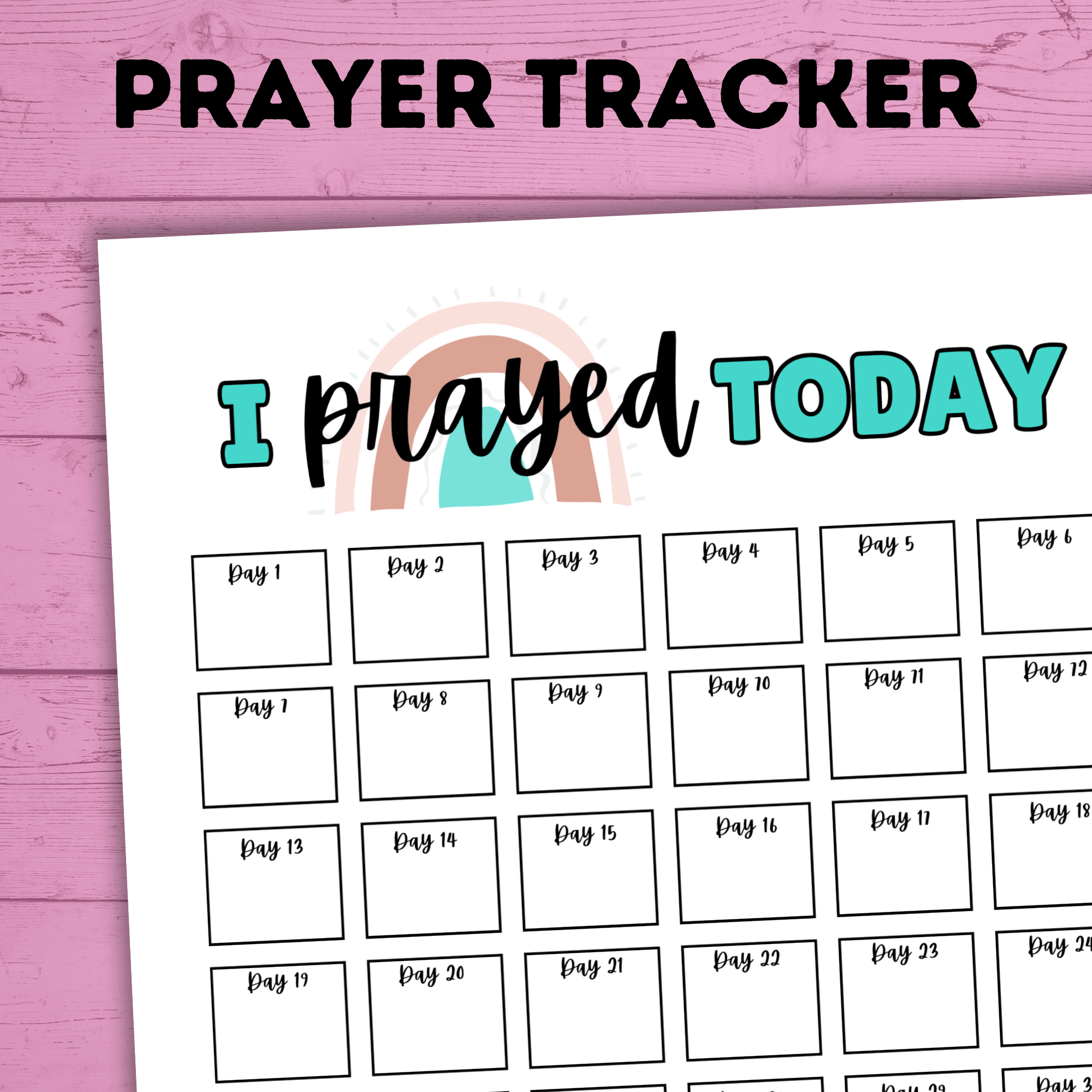 Prayer Tracker | Prayer Checklist | Prayer Printables | Prayer Activity | Prayer Chart | Praying for Kids | Printables for Kids