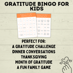 Gratitude Bingo for Kids | Bingo for Kids | Gratitude Game | Thanksgiving Game | Grateful Game | Thankful Game| PDF digital download