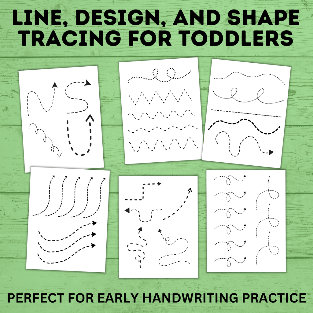 Line Tracing for Kids and Toddlers | Design Tracing | Shape Tracing | Learning Shapes | Toddler Activity | Toddler Printable | Preschool