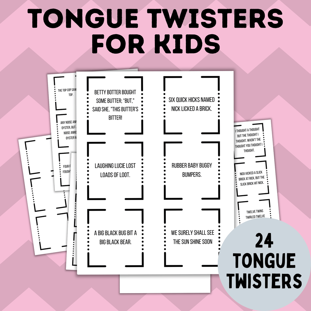 Kid's Tongue Twisters | Easy Kid's Activities | Kid's Card Games