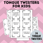 Kid's Tongue Twisters | Easy Kid's Activities | Kid's Card Games
