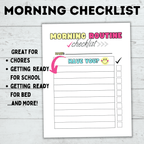Daily Routine Checklist for Kids | Morning Routine Checklist | Bedtime Routine Checklist | Kids Checklist | Toddler Checklist | Chore Chart