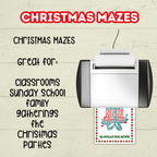Printable Christmas Mazes for Kids and Classroom, Party Game, Holiday Activity Sheets, Digital Download