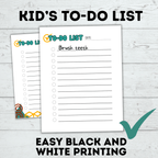 Kid's To-do List and Checklist | Digital Download | Simple Kid's Checklist | Daily to-do List | Kid's List | PDF Download | Daily Routine
