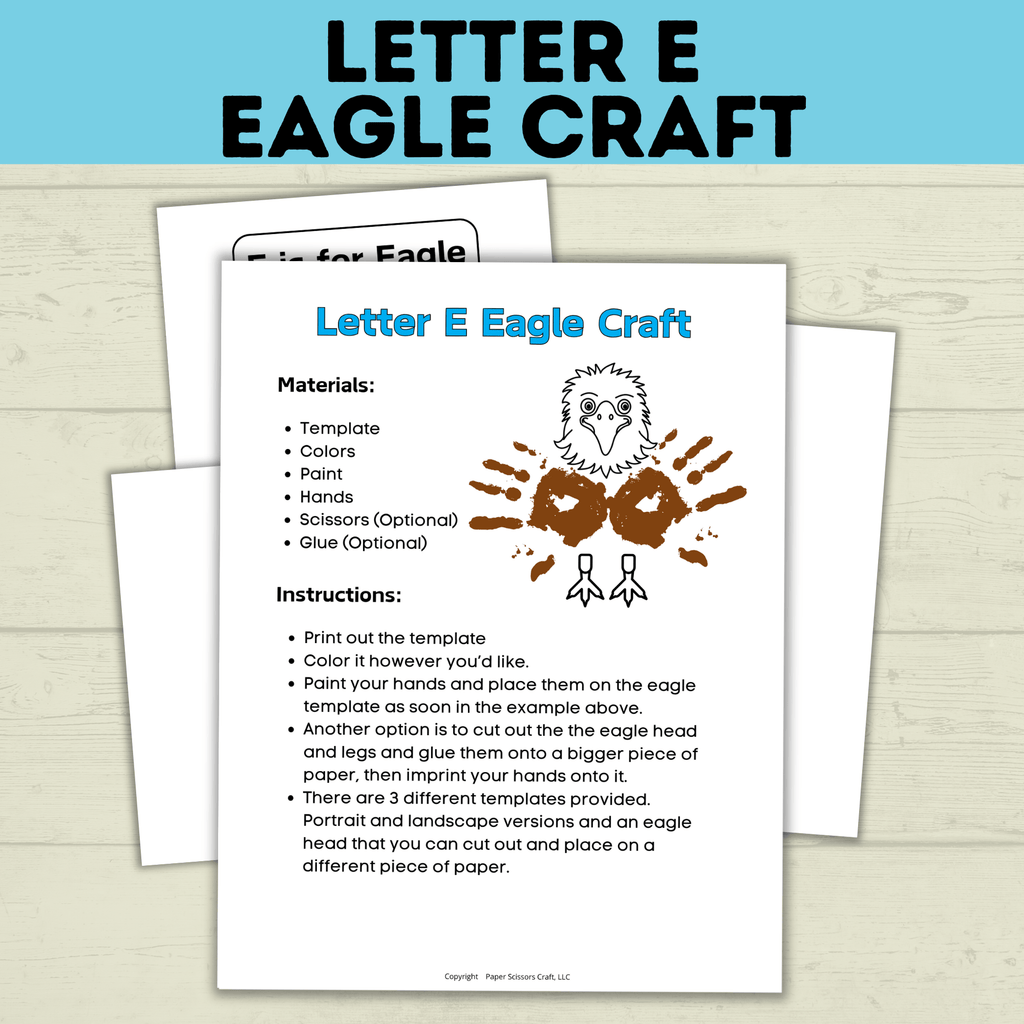 Letter E Eagle Craft for Kids | Toddler Crafts | Preschool Crafts | Letter e crafts | Letter Crafts | Alphabet Crafts | Letter Activities