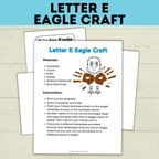 Letter E Eagle Craft for Kids | Toddler Crafts | Preschool Crafts | Letter e crafts | Letter Crafts | Alphabet Crafts | Letter Activities