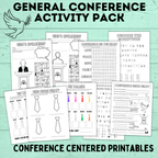 General Conference Activity Pack for Kids | Activity Pages for Kids | Kids Printables | Conference Printables | PDF download | Church