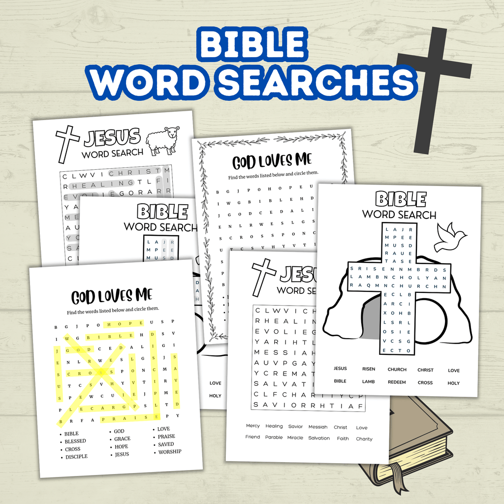 Kids Bible Games, Christian Printables, PDF, Sunday School Digital Download, Children's Ministry, Church New Testament