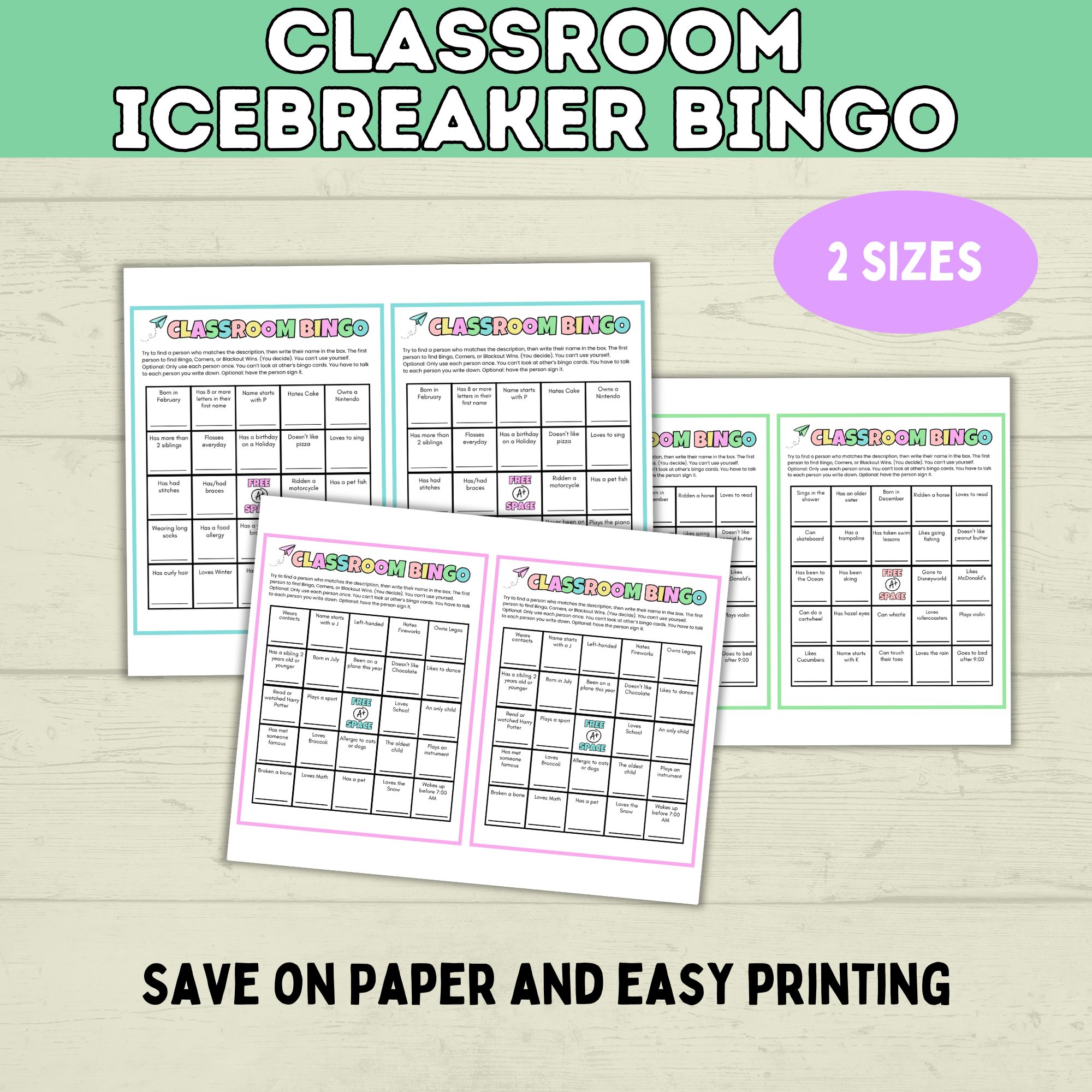 Classroom Bingo | Back to School Bingo | Getting to Know You Bingo | Human Bingo | Ice Breaker Games for Kids | Back to School Games
