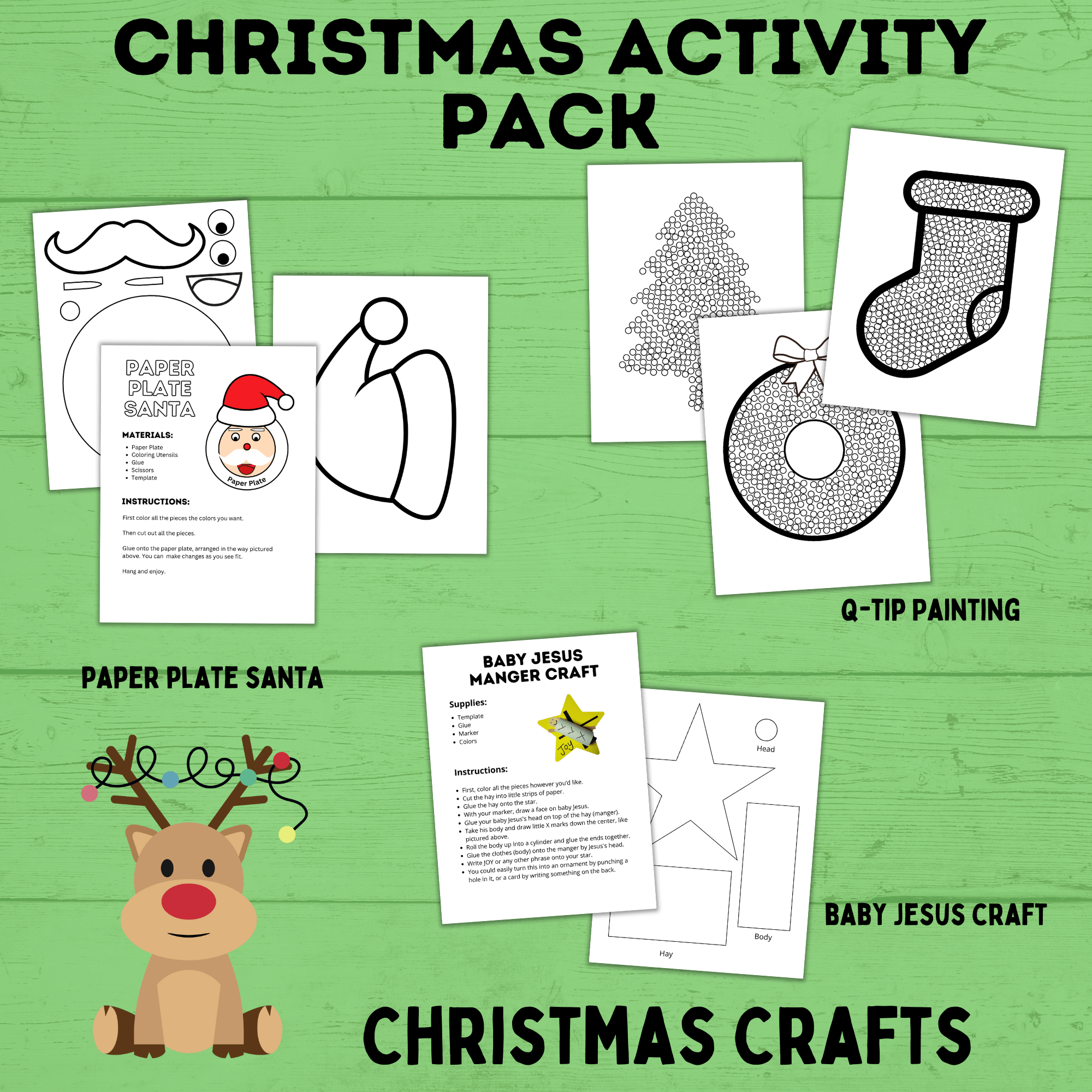 Christmas Activity Pack for Kids | Kids Christmas Activities | Christmas Printables | Christmas Games for Kids | Christmas Crafts