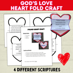 Sunday School Heart Craft for Kids, Christian Bible Verse Printable, Jesus Loves Me