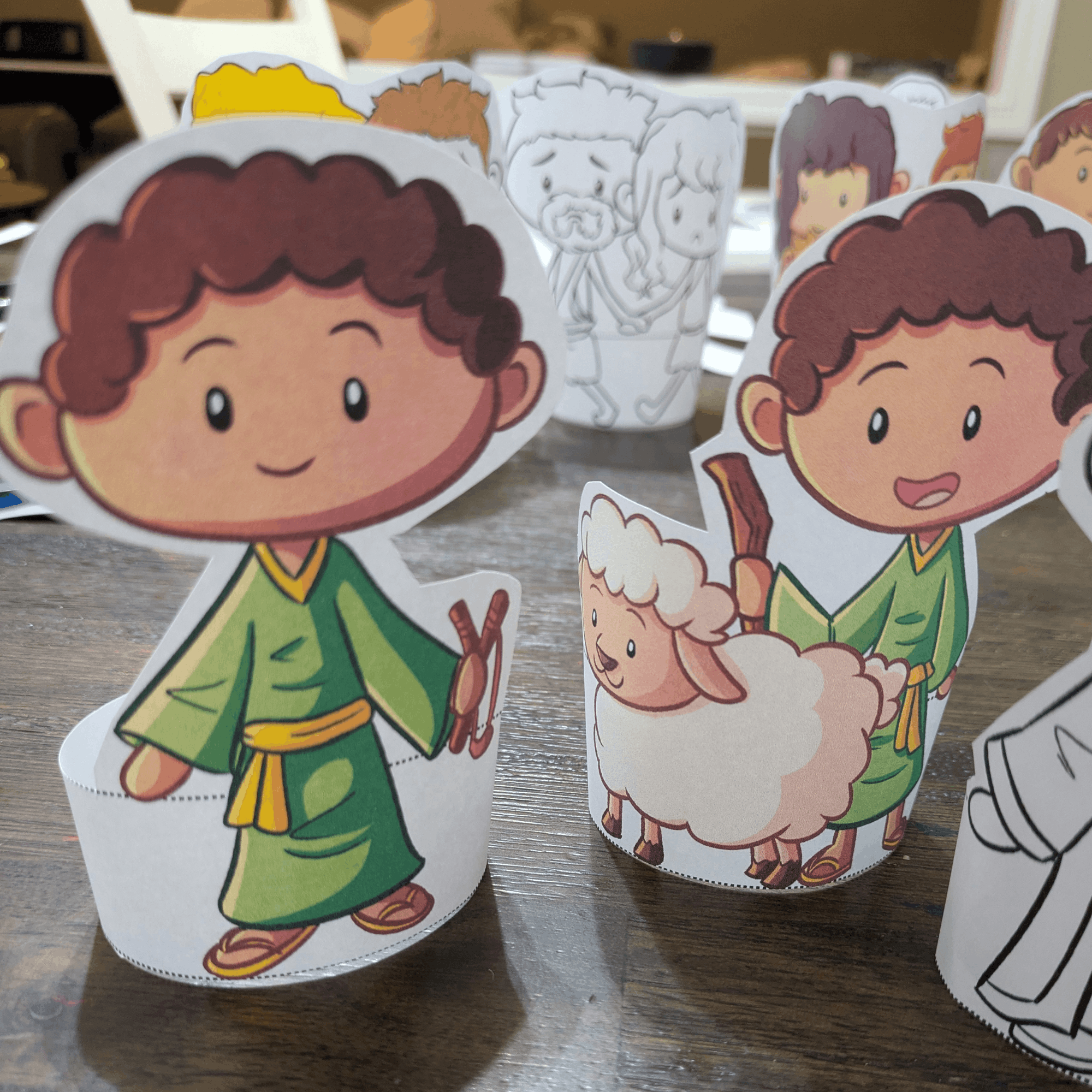 King David and Goliath Biblical Characters Stand Up Bible Story, VBS, Kids