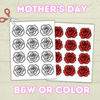 Mother's Day Wreath Craft, Paper Wreath, DIY Cut and Paste Wreath, Mother's Day Card, Sunday School Craft, Christian Activity, Homeschool