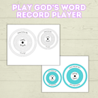 Sunday School Craft, Record Player Craft, God's Word Craft, Bible Craft, Scripture Craft, Bible Lesson, Christian Activity, Cut and Paste
