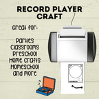 Record Player Craft for Kids, Record Template, Homeschool Crafts, Classroom Crafts