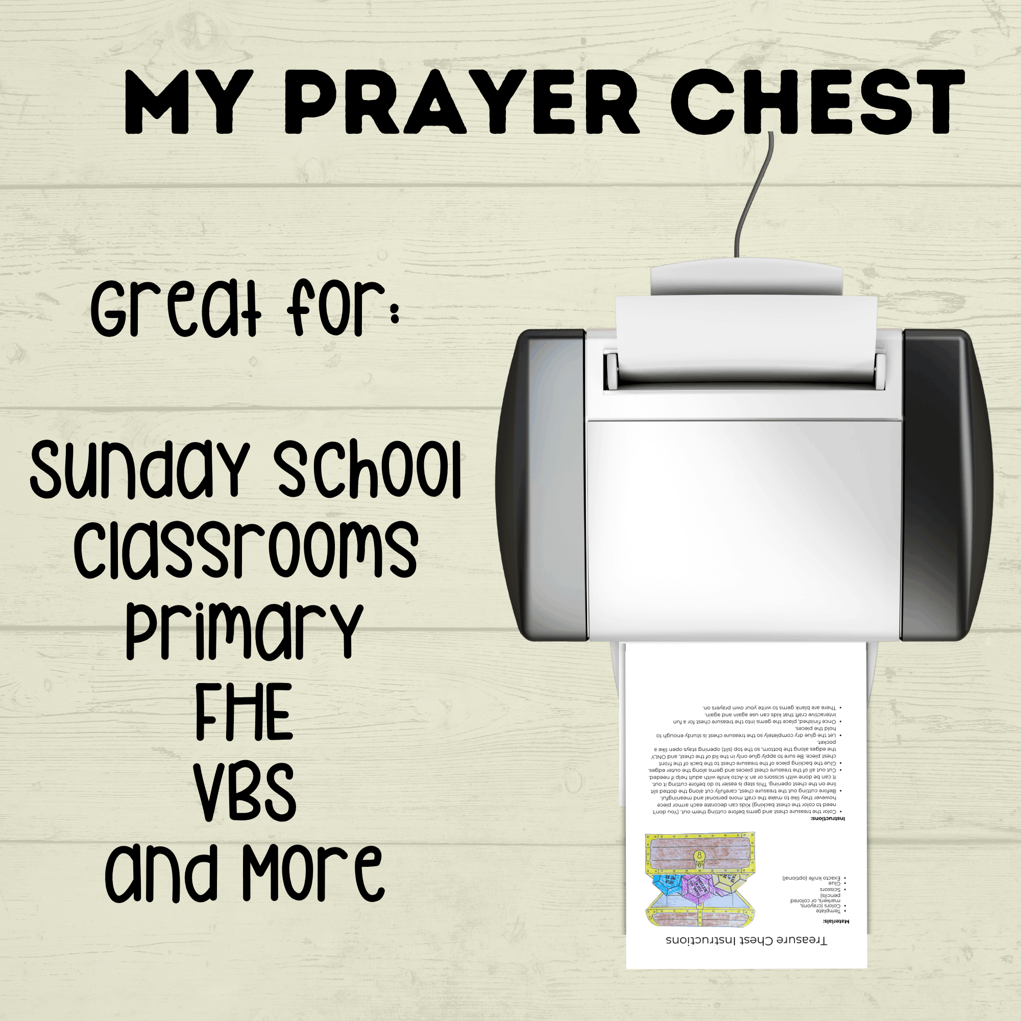 Treasure Chest Craft, Prayer Craft for Kids, Sunday School Craft, Bible Activity, Homeschool, Prayer Chest, Prayer Prompts, Prayers for kids