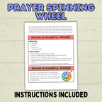 Prayer Spinner Craft, Prayer Craft for kids, Sunday School Craft, Bible Craft