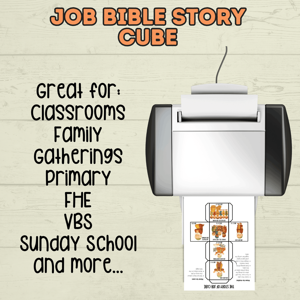 Job Bible Story Cube Craft, Sunday School Crafts, Cube Crafts, Bible Craft