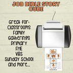 Job Bible Story Cube Craft, Sunday School Crafts, Cube Crafts, Bible Craft