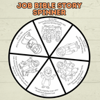 Job Bible Story Spinner Craft, Bible Craft, Sunday School Craft, Job Lesson, VBS, Homeschool, Christian Activity, Old Testament Craft