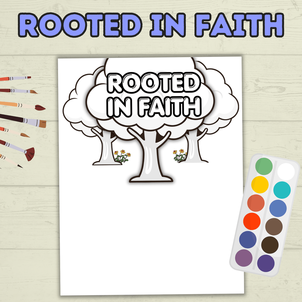 Faith Handprint Craft, Rooted In Faith Handprint Craft, Sunday School Craft, Bible Craft, Christian Craft, Homeschool, Preschool, VBS