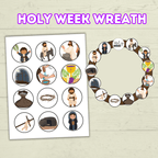 Holy Week Story Craft, Holy Week Wreath, Palm Sunday Bible Craft, Easter Week Craft, He is Risen, LDS Activities, Sunday School Craft