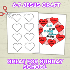 67 Craft, 67 Christian Craft for Kids, Sunday School Craft, I Love Jesus Craft, 67 Kids Activity, Christian Wreath, 67 Coloring Page
