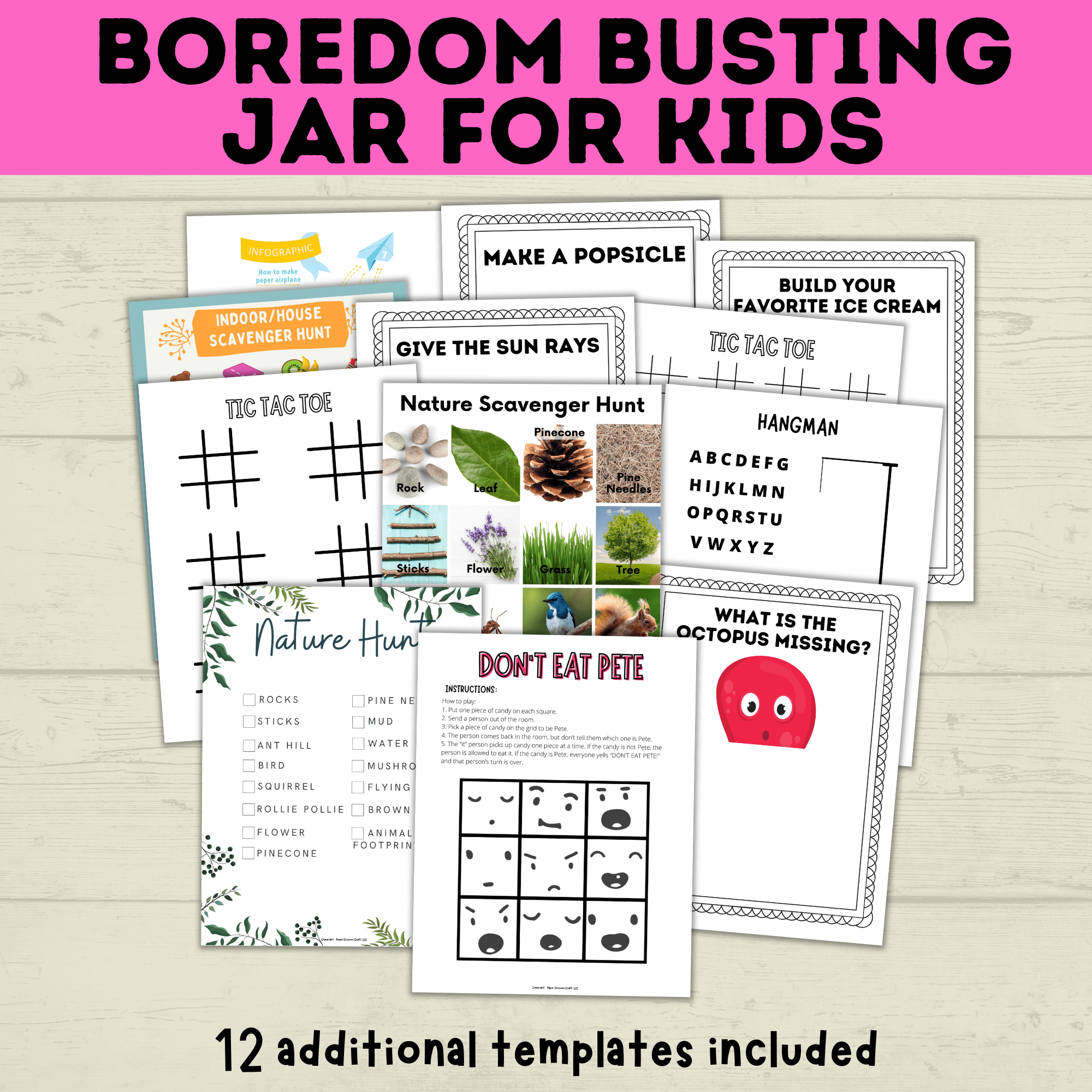 Kids Boredom-Busting Jar | Kids Activities | Kids Printable | Summer Activities | Simple Kids Activities | Toddler Activities | PDF download