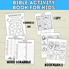 Bible Games | Bible Activity Sheets | Bible Placemat Activity Sheets | Bible Activity Pages for Kids | Homeschool | Vacation Bible School