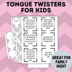 Kid's Tongue Twisters | Easy Kid's Activities | Kid's Card Games