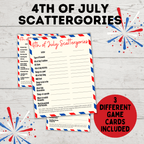 4th of July Scattergories for Kids and Adults | Kids Games