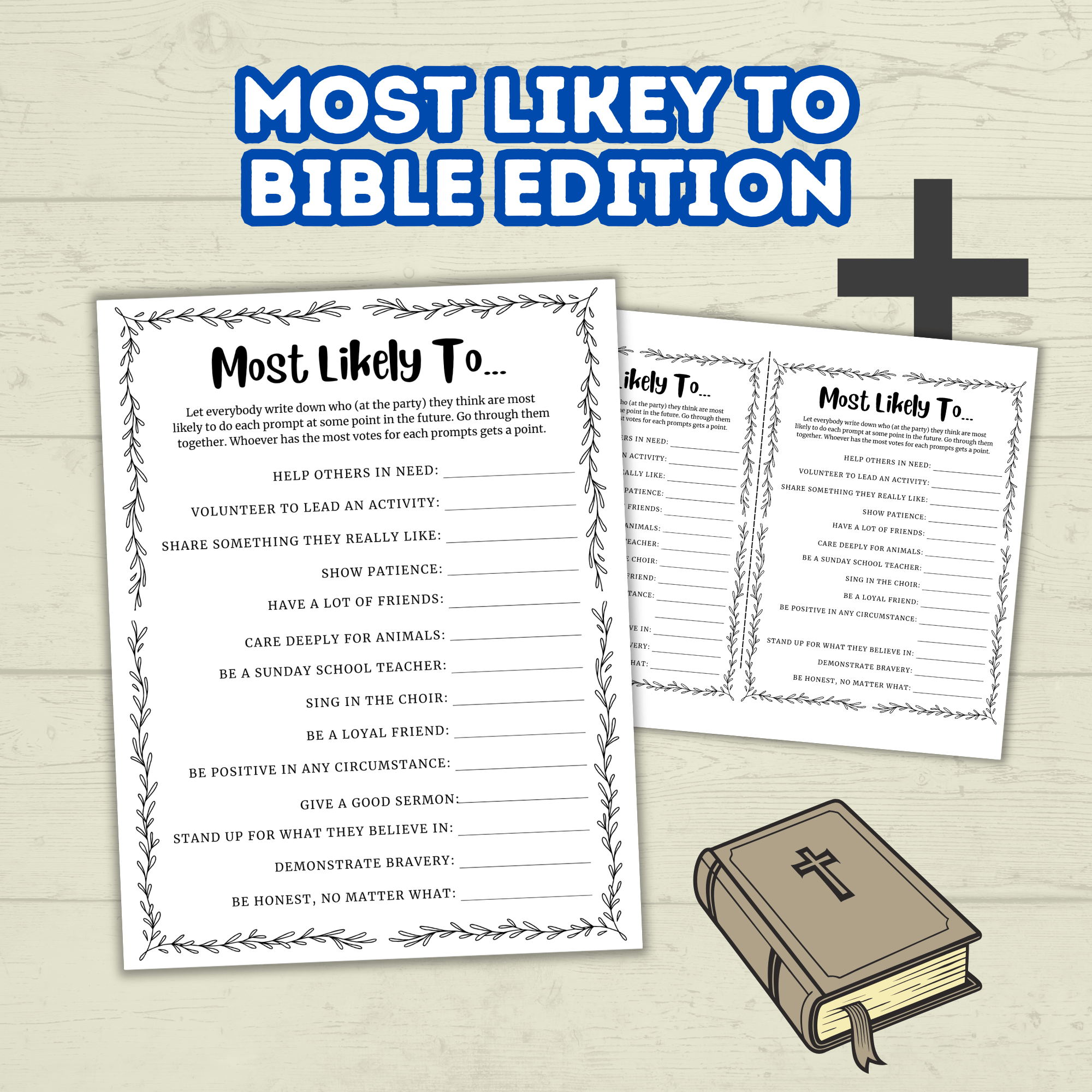 Kids Bible Games, Christian Printables, PDF, Sunday School Digital Download, Children's Ministry, Church New Testament