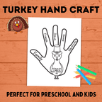 Thanksgiving Turkey Hand Craft | Fall Craft | Thanksgiving Craft | Turkey Craft | Preschool Craft | Gratitude Craft | Kids Craft |