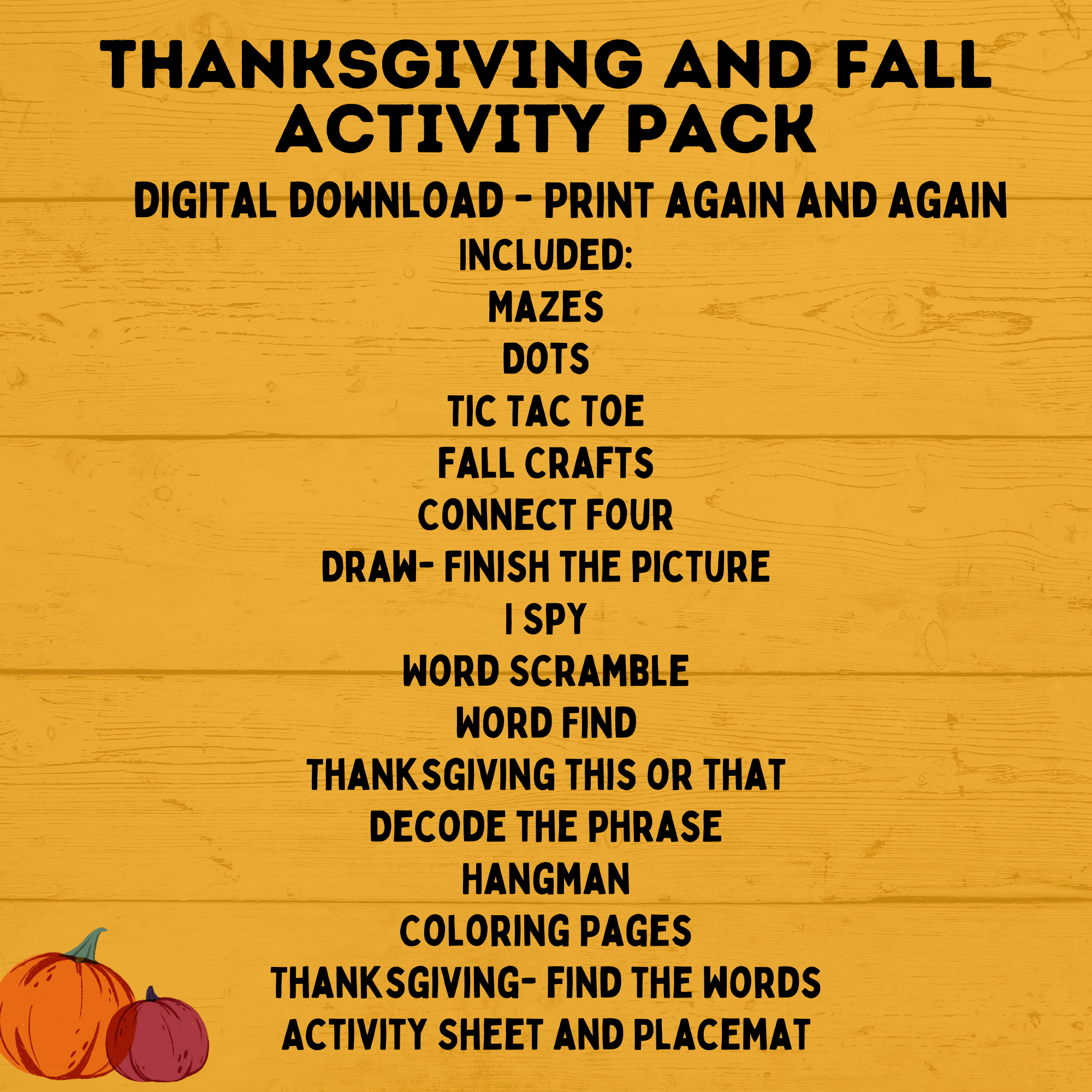 Thanksgiving and Fall Activity Pack for Kids | Fall Activity Pack | Thanksgiving Activity Pack | Thanksgiving Printables | Fall Printables