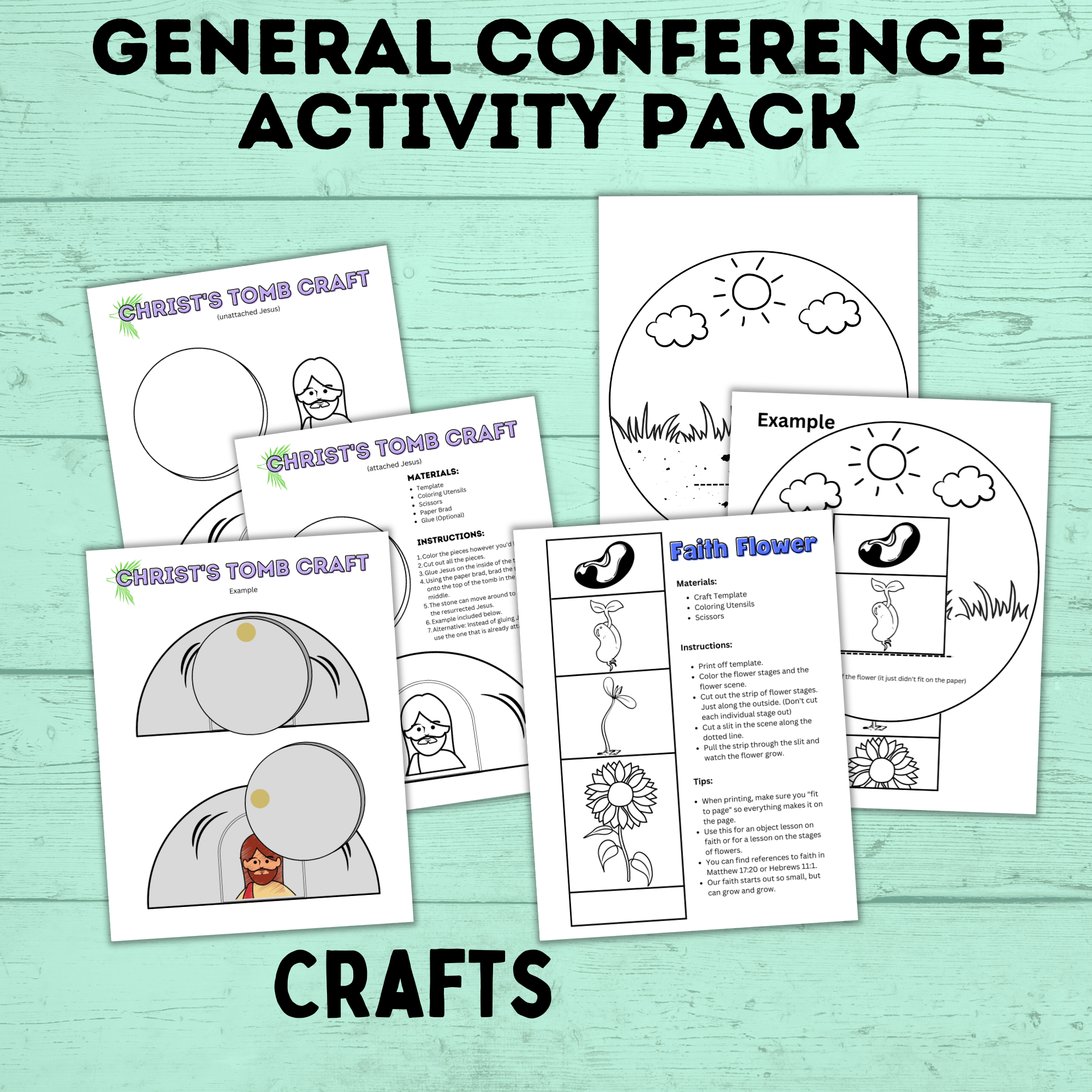 General Conference Activity Pack for Kids | Activity Pages for Kids | Kids Printables | Conference Printables | PDF download | Church