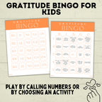 Gratitude Bingo for Kids | Bingo for Kids | Gratitude Game | Thanksgiving Game | Grateful Game | Thankful Game| PDF digital download