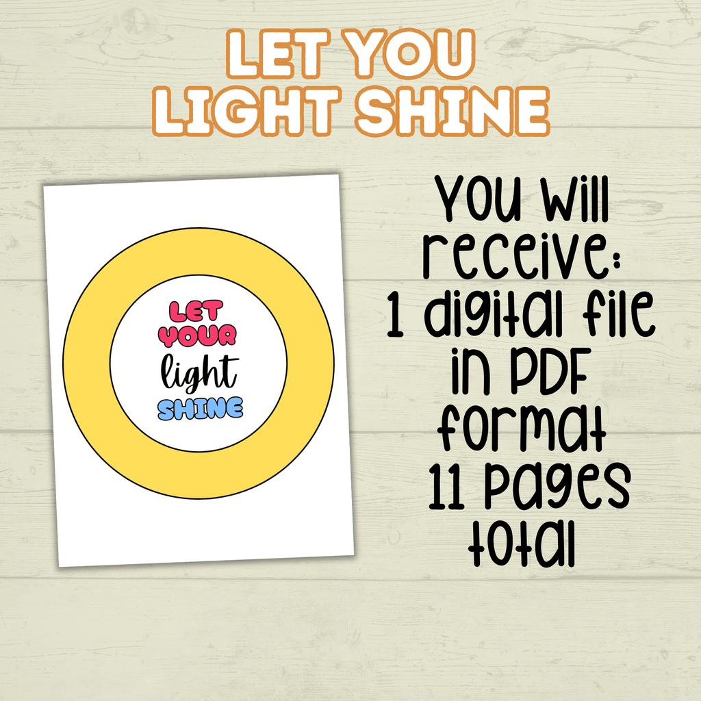 Let your Light Shine Craft, Bible Lesson, Sunday School Craft, Primary Craft, Christian Summer craft, Let your Faith Shine, Faith Craft