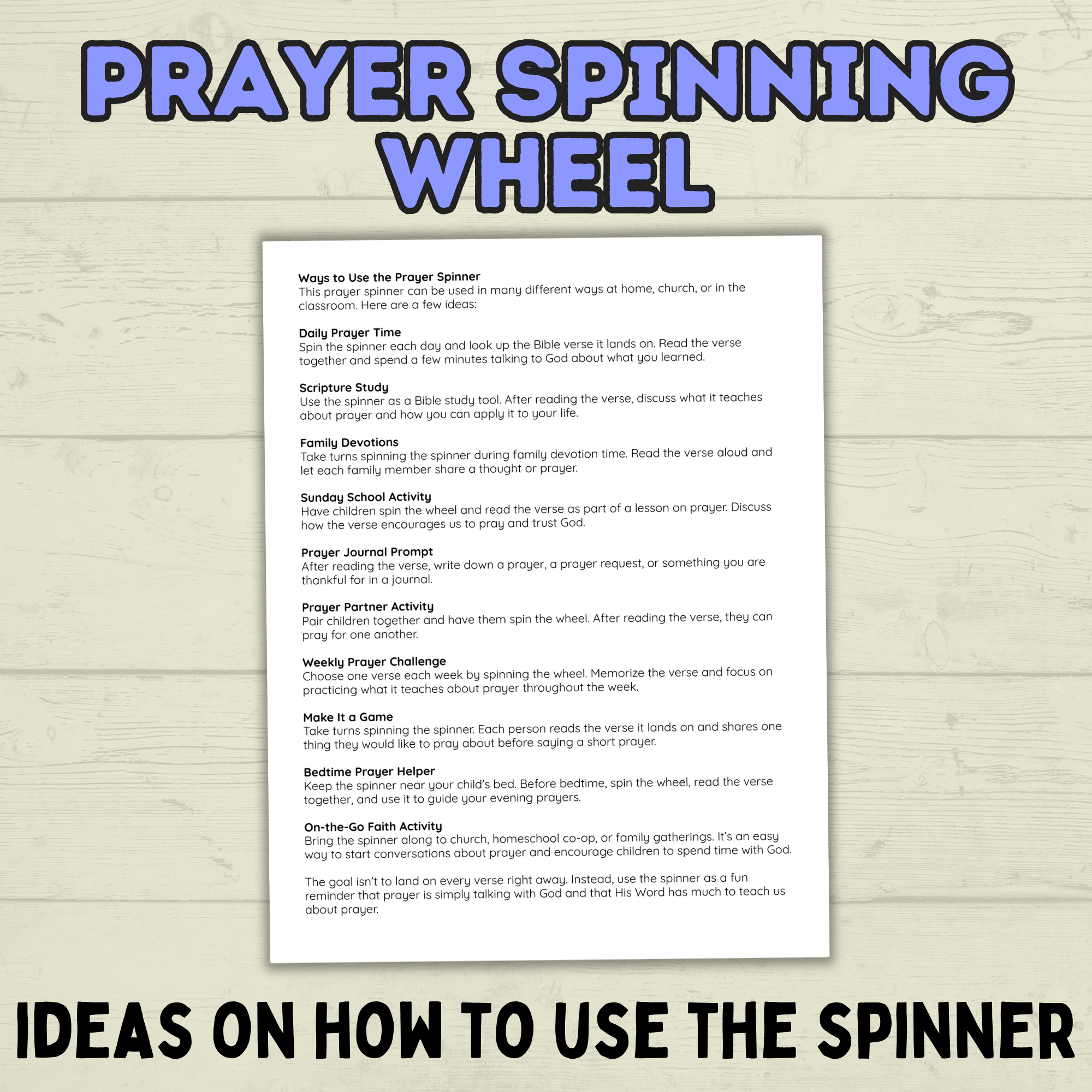 Prayer Spinner Craft, Prayer Craft for kids, Sunday School Craft, Bible Craft