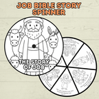 Job Bible Story Spinner Craft, Bible Craft, Sunday School Craft, Job Lesson, VBS, Homeschool, Christian Activity, Old Testament Craft