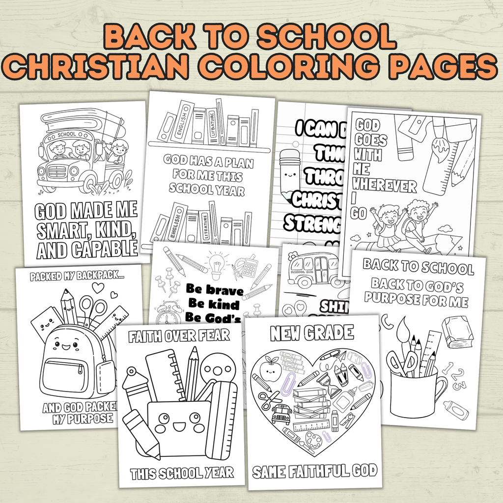 Free Back to School Christian Coloring Pages for Kids and Families