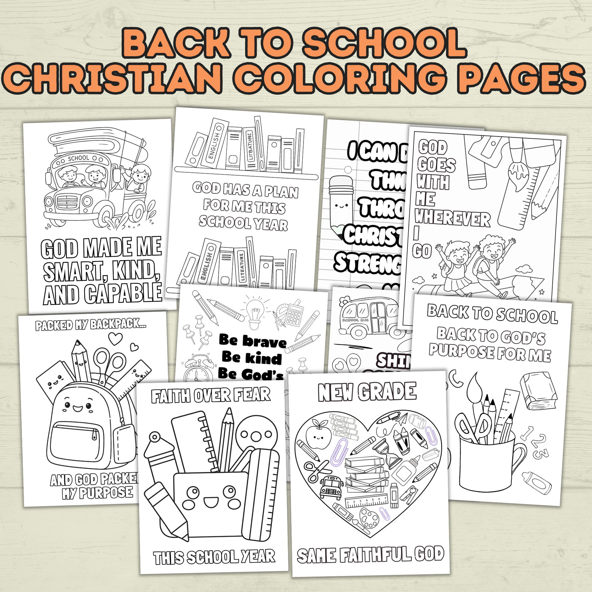 Free Back to School Christian Coloring Pages for Kids and Families