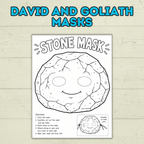 David and Goliath Masks, David Craft, Bible Story Craft, Christian Crafts, Homeschool, Bible Lesson, Sunday School