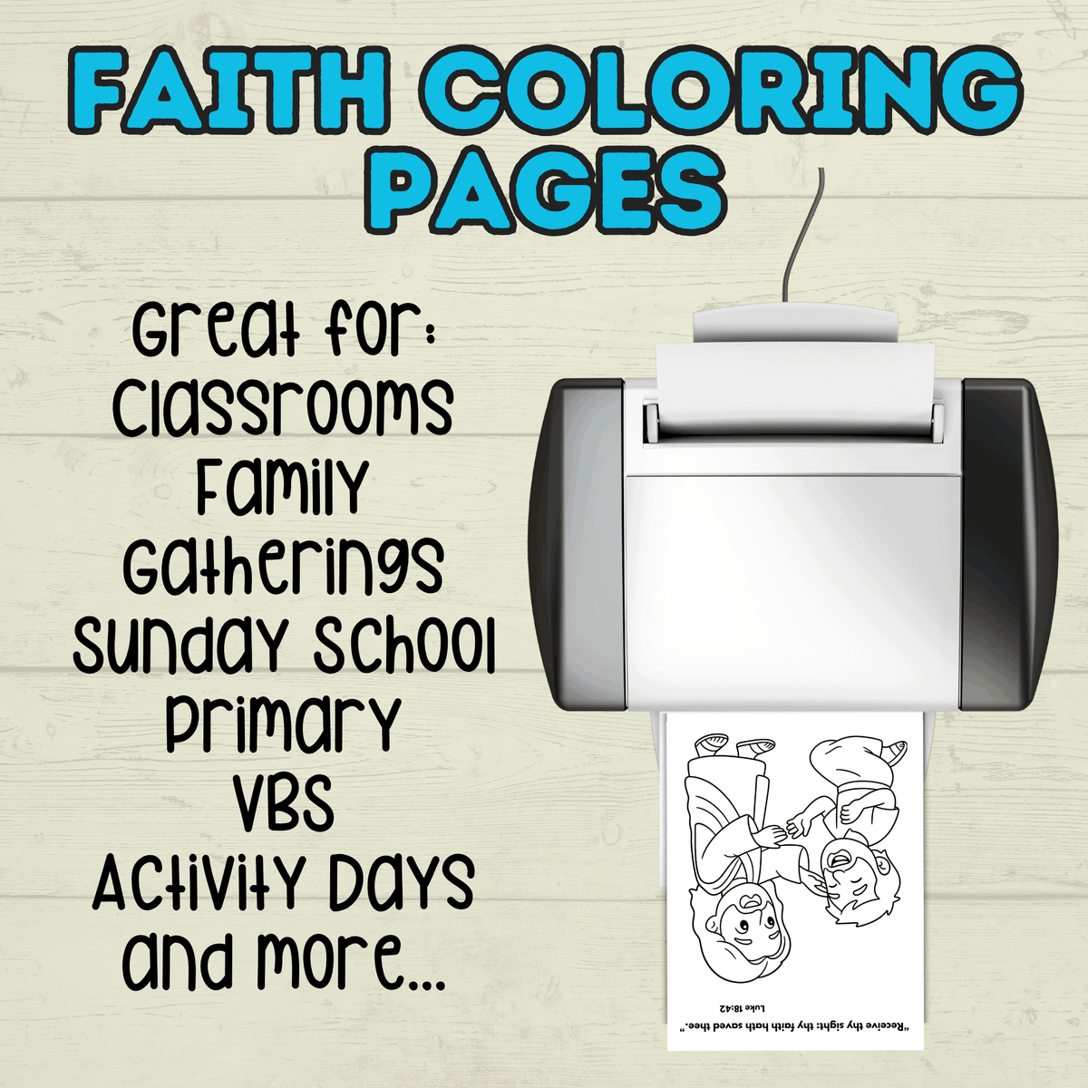 Free Faith Coloring Pages for Kids and Families for Sunday School and Church