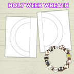 Holy Week Story Craft, Holy Week Wreath, Palm Sunday Bible Craft, Easter Week Craft, He is Risen, LDS Activities, Sunday School Craft