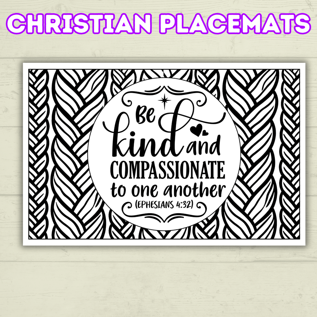 Christian Placemats for Kids and Adults