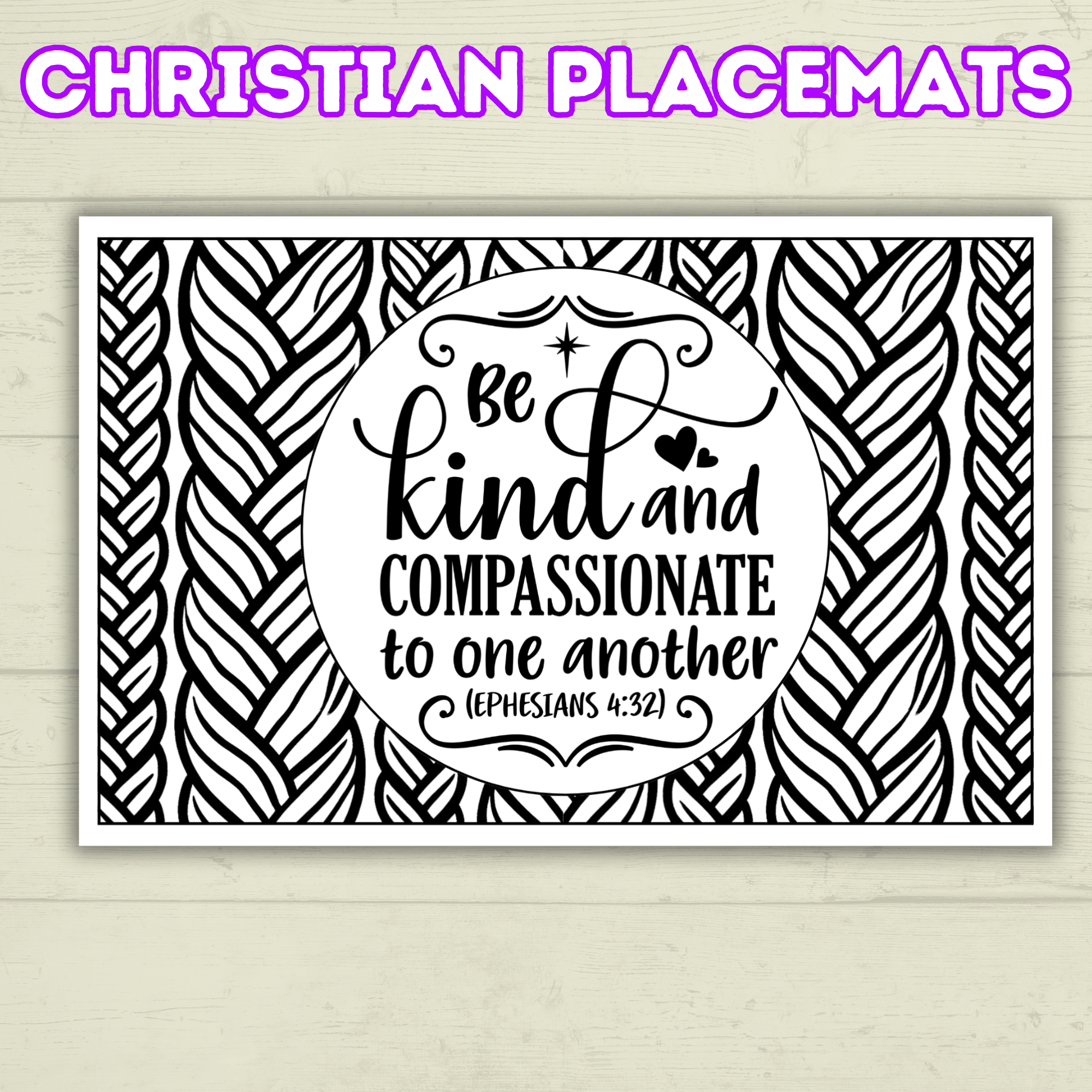 Christian Placemats for Kids and Adults