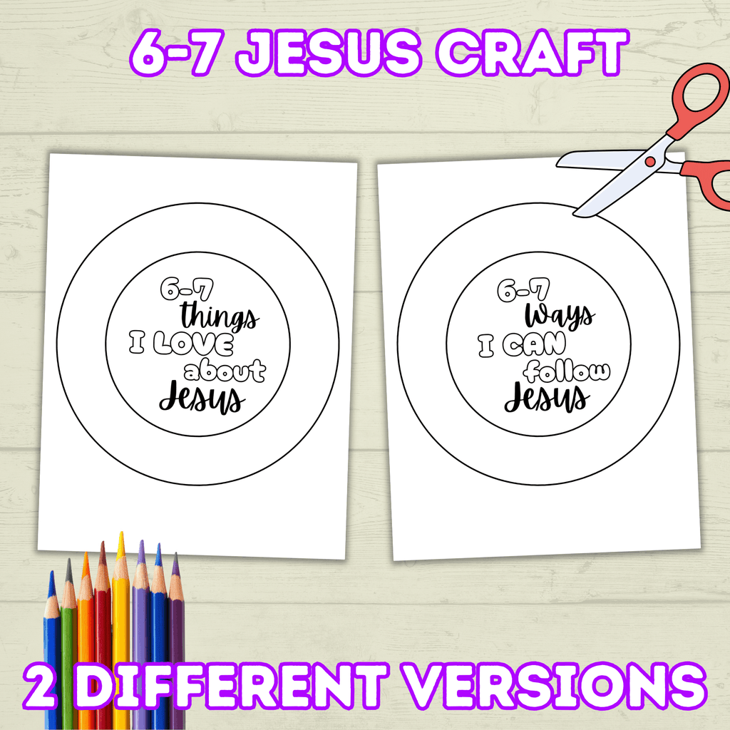 67 Craft, 67 Christian Craft for Kids, Sunday School Craft, I Love Jesus Craft, 67 Kids Activity, Christian Wreath, 67 Coloring Page