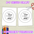 67 Craft, 67 Christian Craft for Kids, Sunday School Craft, I Love Jesus Craft, 67 Kids Activity, Christian Wreath, 67 Coloring Page