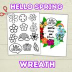 Jesus Spring Wreath, Cut and Paste, Sunday School Craft, Homeschool, With Jesus We Bloom, VBS